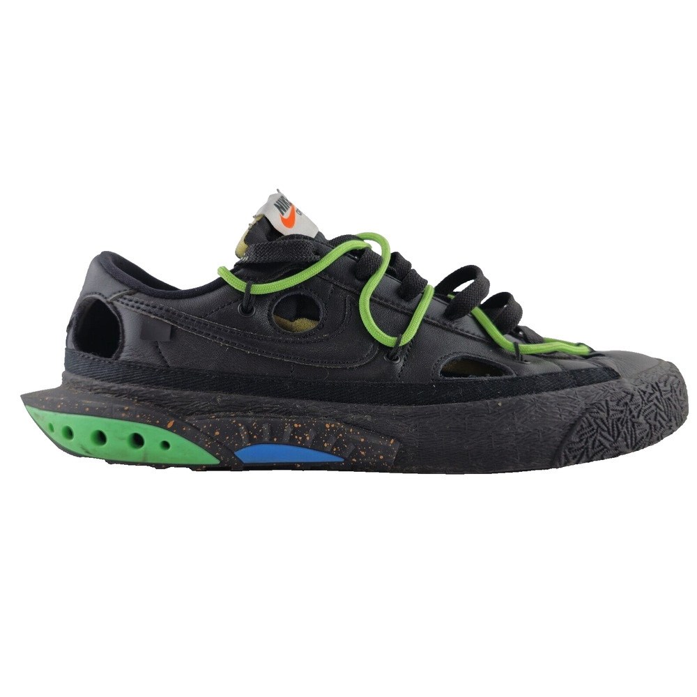 Size‎ 8.5 Nike Blazer Low Off-White Black Electro Green DH7863-001